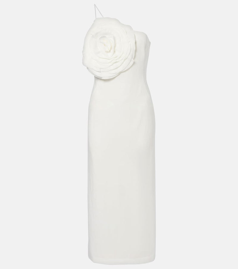 Blumarine Floral embroidered midi dress
