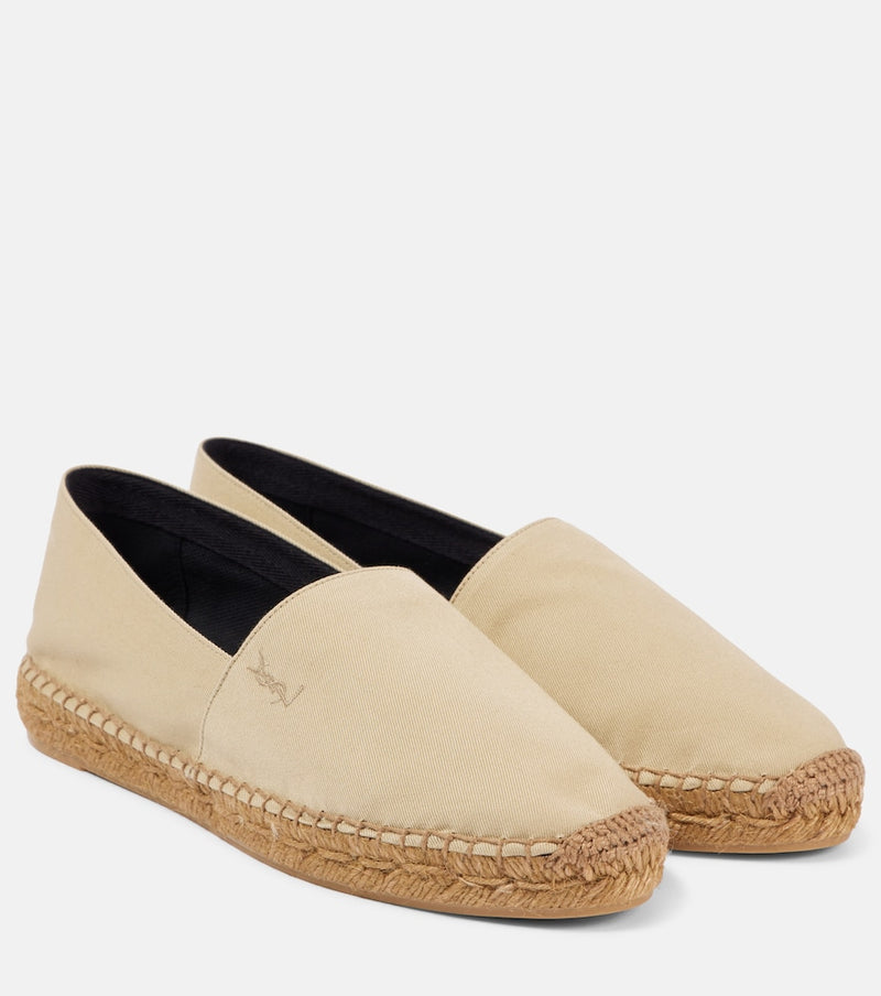 Saint Laurent Cassandre cotton gabardine espadrilles