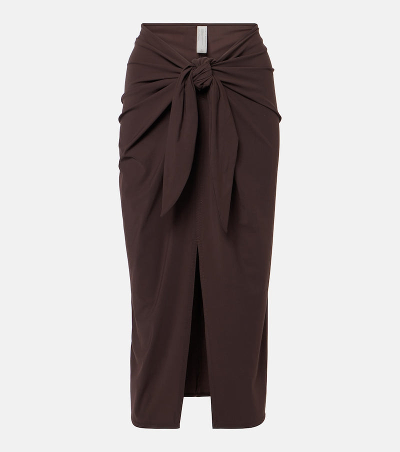 Karla Colletto Basics beach cover-up in Chocolate