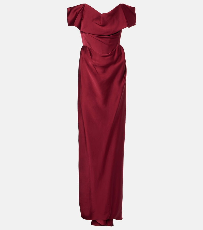 Vivienne Westwood Nova Cocotte crepe satin bustier gown