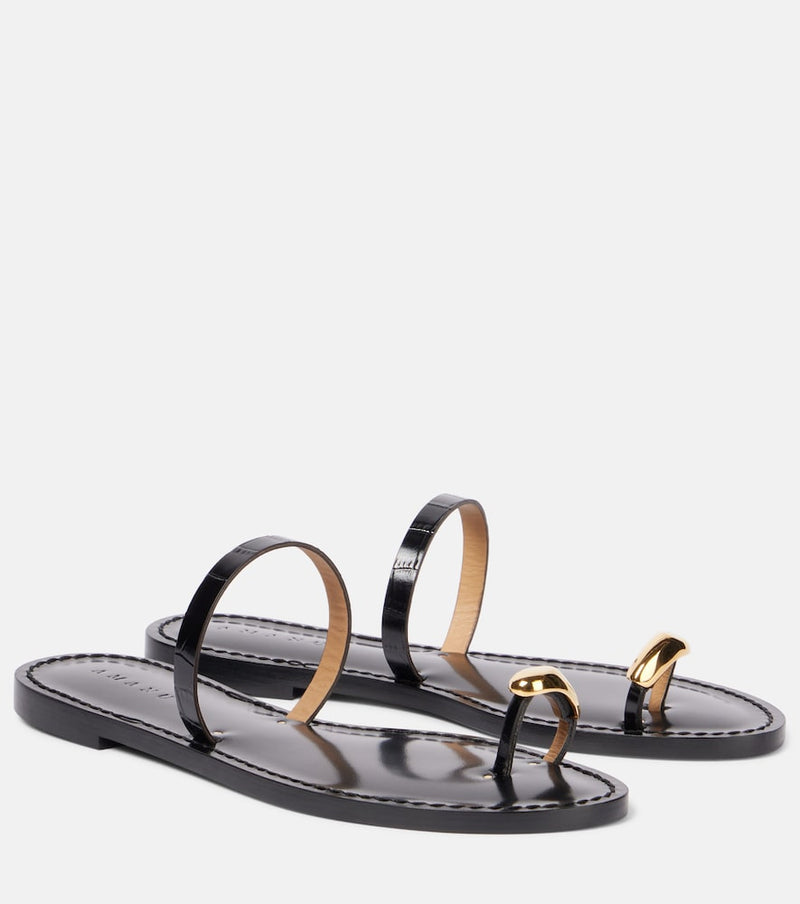 Amanu Kibera embellished leather sandals
