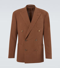 Dunhill Double-breasted linen blazer