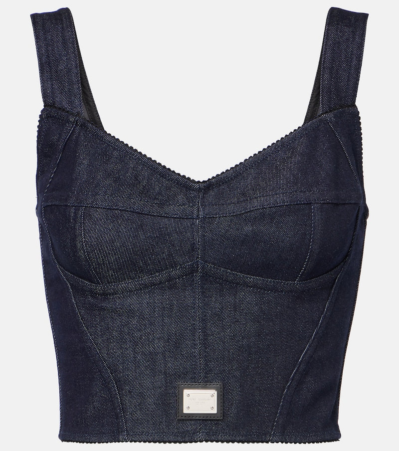 Dolce & Gabbana Denim bustier top