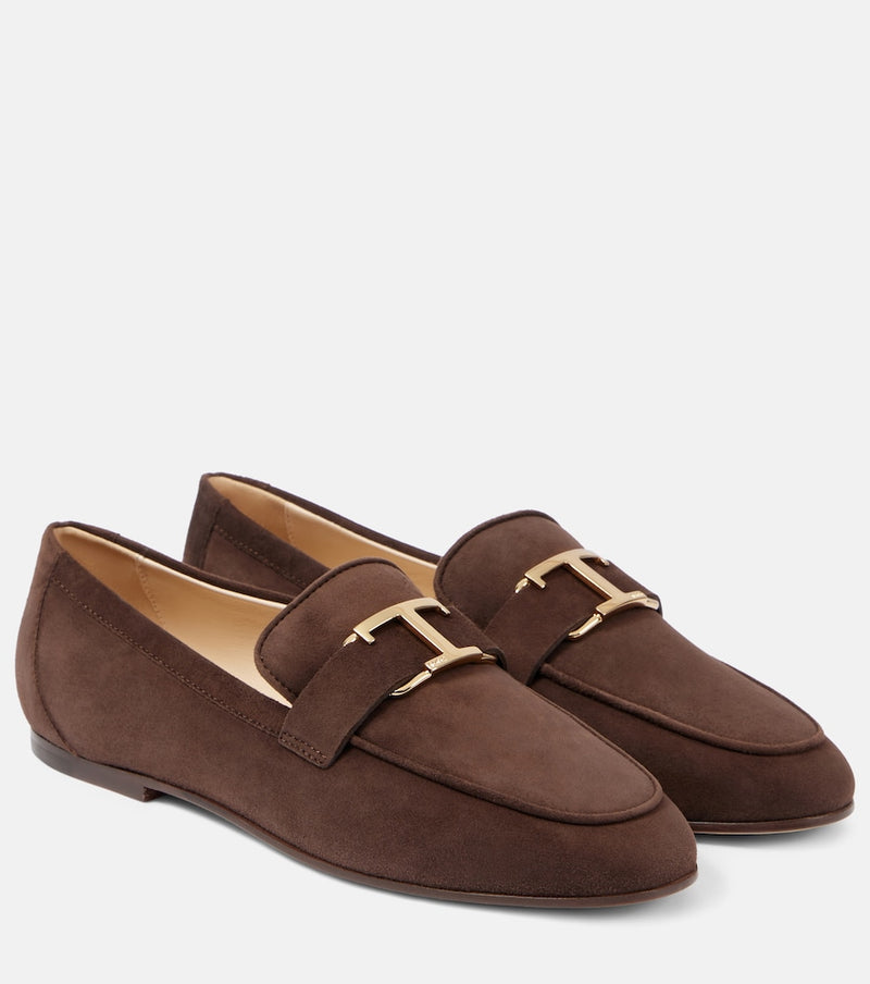 Tod's T Timeless suede loafers in Marrone Africa