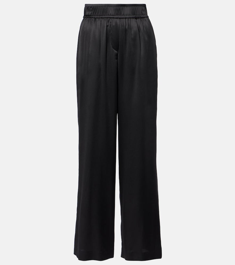 Brunello Cucinelli Silk-blend wide-leg pants