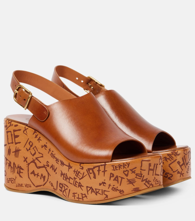 Chloe Maxime leather wedges
