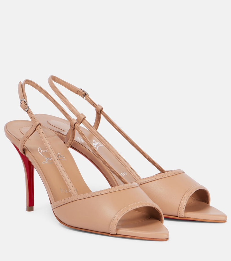Christian Louboutin Miss Z 80 patent leather slingback pumps