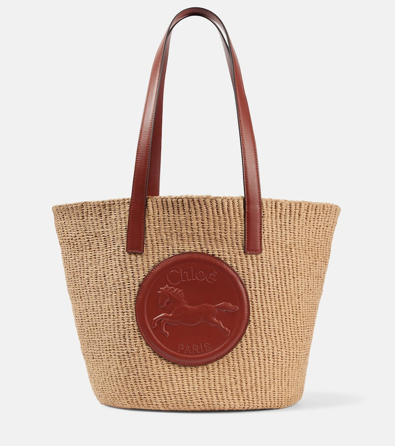 Chloé Horse Medal Large basket bag in Beige