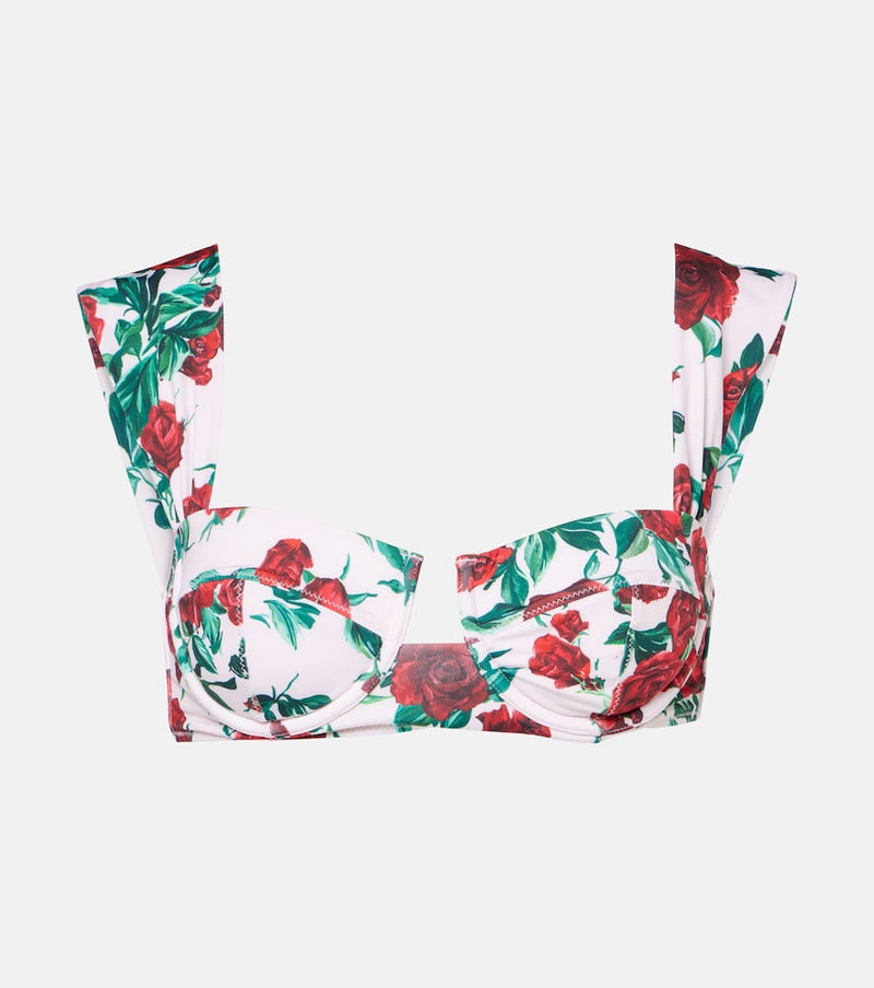Alexandra Miro Donna floral bikini top