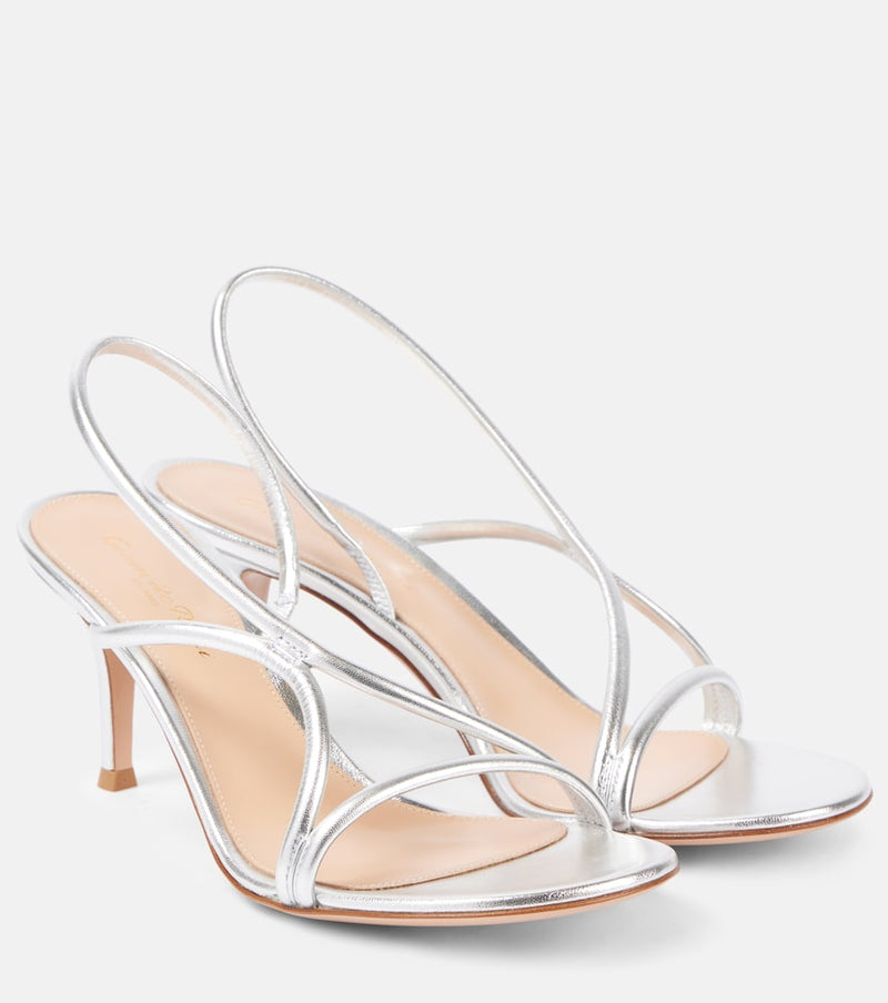 Gianvito Rossi Cage 70 metallic leather sandals