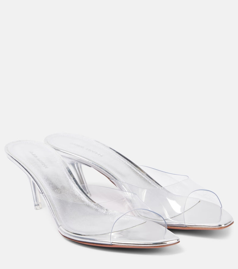 Amina Muaddi Alexa Glass 60 PVC mules