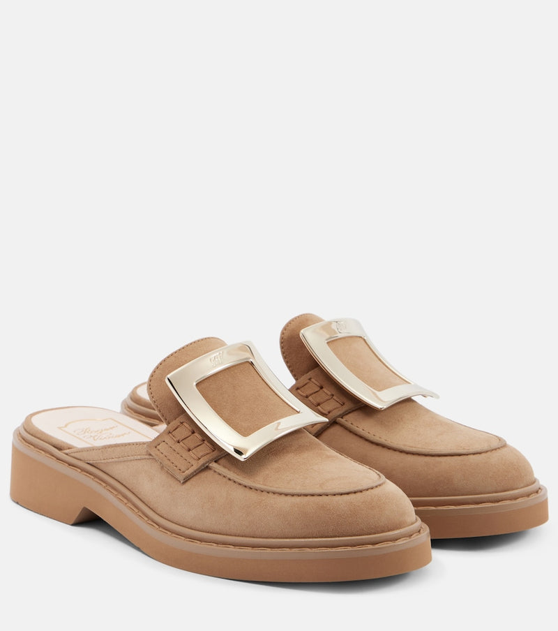 Roger Vivier Viv\' Rangers suede mules