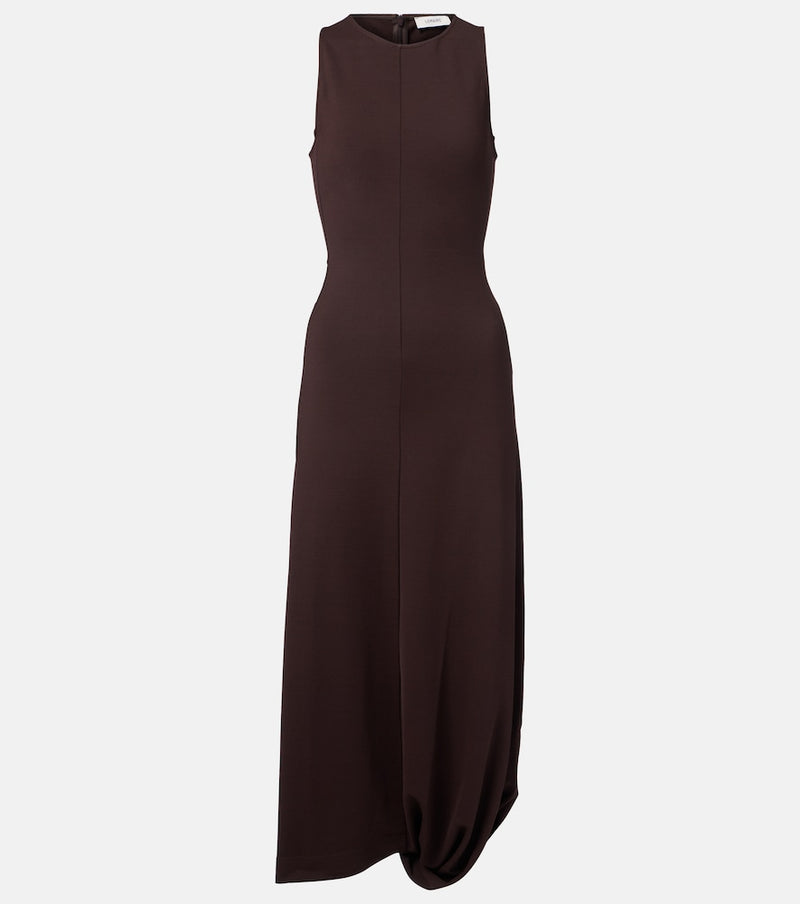Lemaire Sleeveless midi dress in Brown