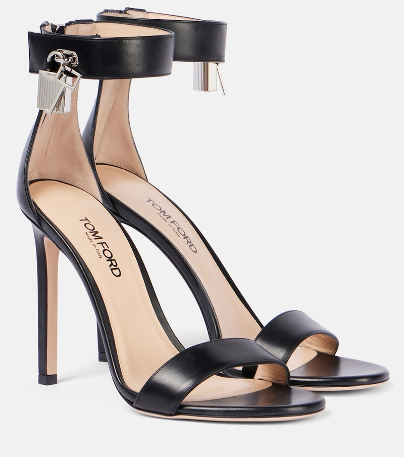 Tom Ford Padlock 105 leather sandals