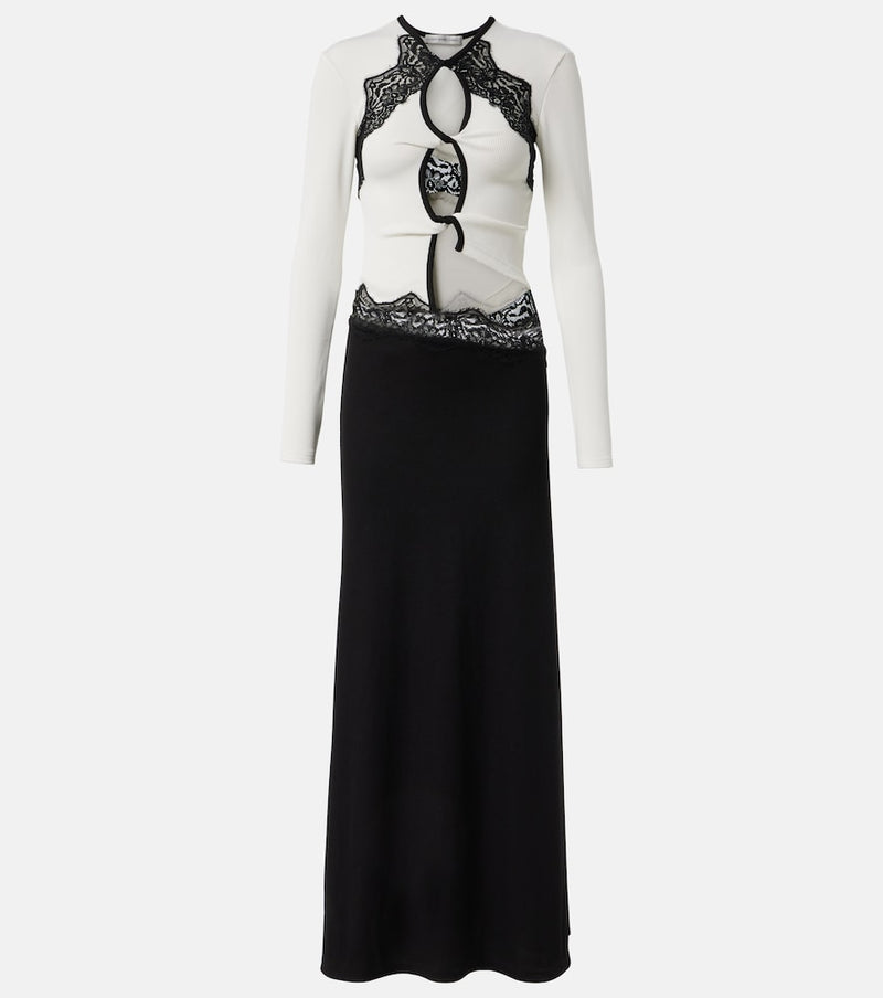Christopher Esber Lace-trimmed cutout maxi dress