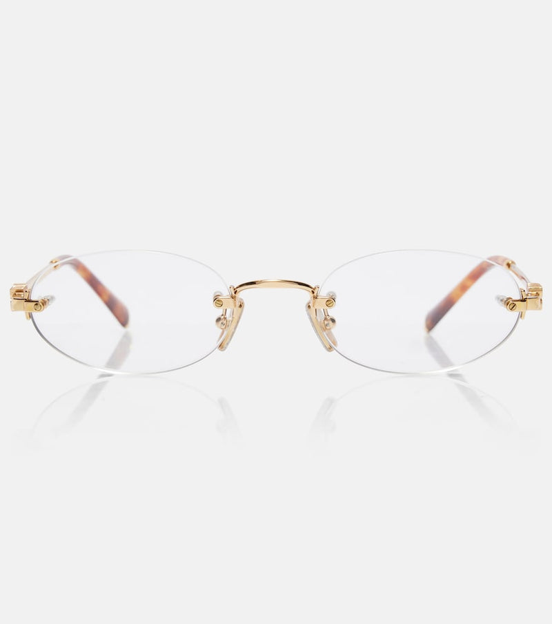 Miu Miu Oval logo glasses