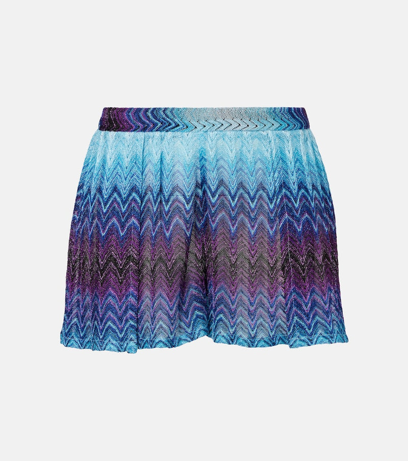 Missoni Zigzag lame wide-leg shorts