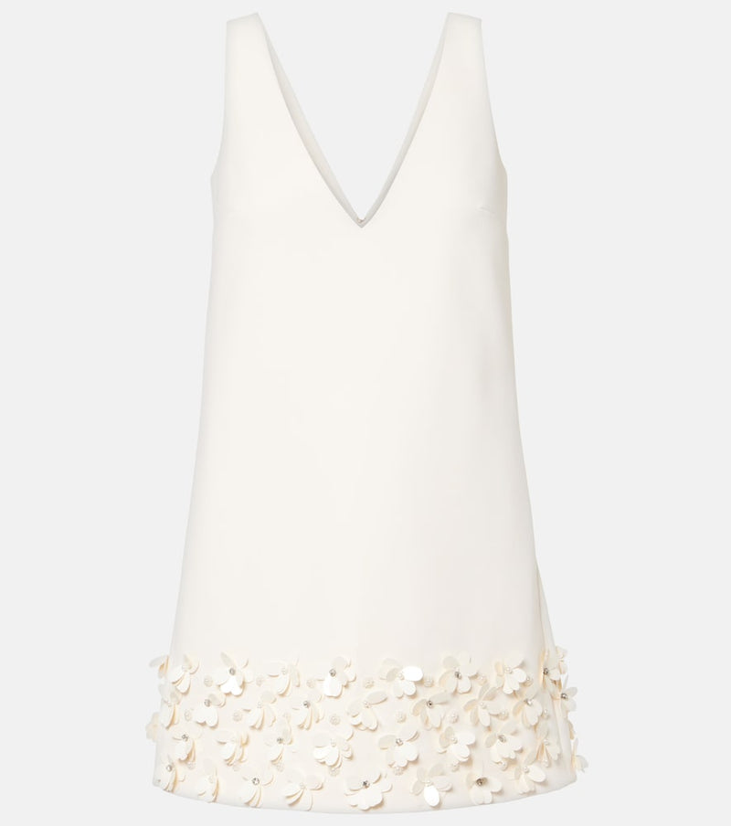 Self-Portrait Bridal sequined crepe minidress