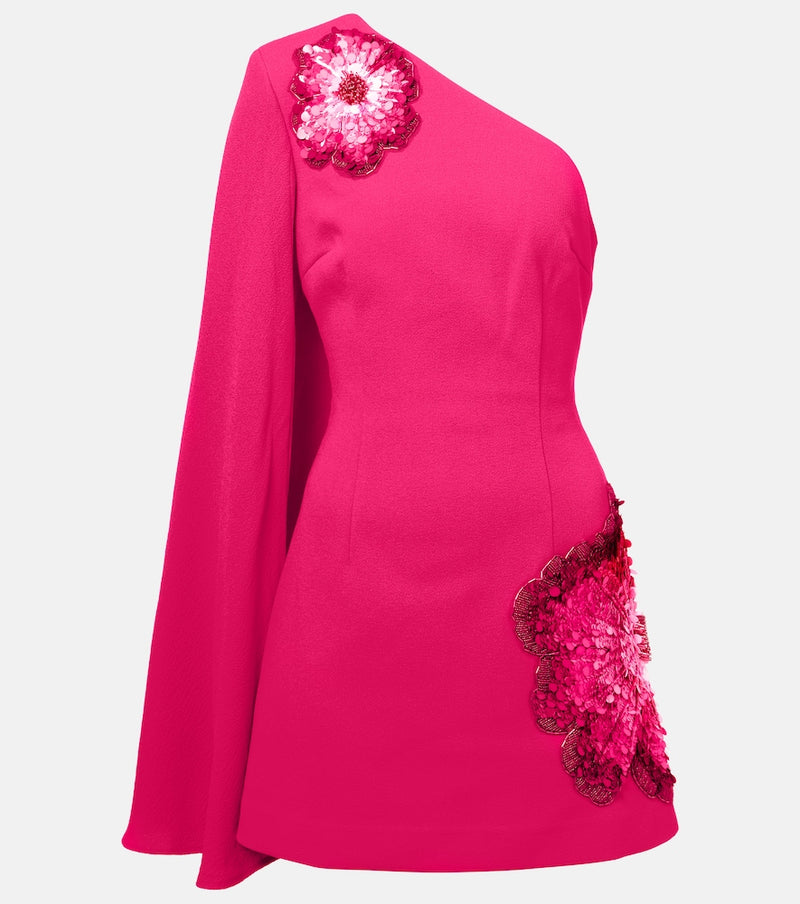 Rebecca Vallance Layana caped embellished minidress