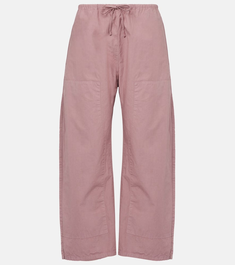 Leset Kyoto cotton cropped wide-leg pants
