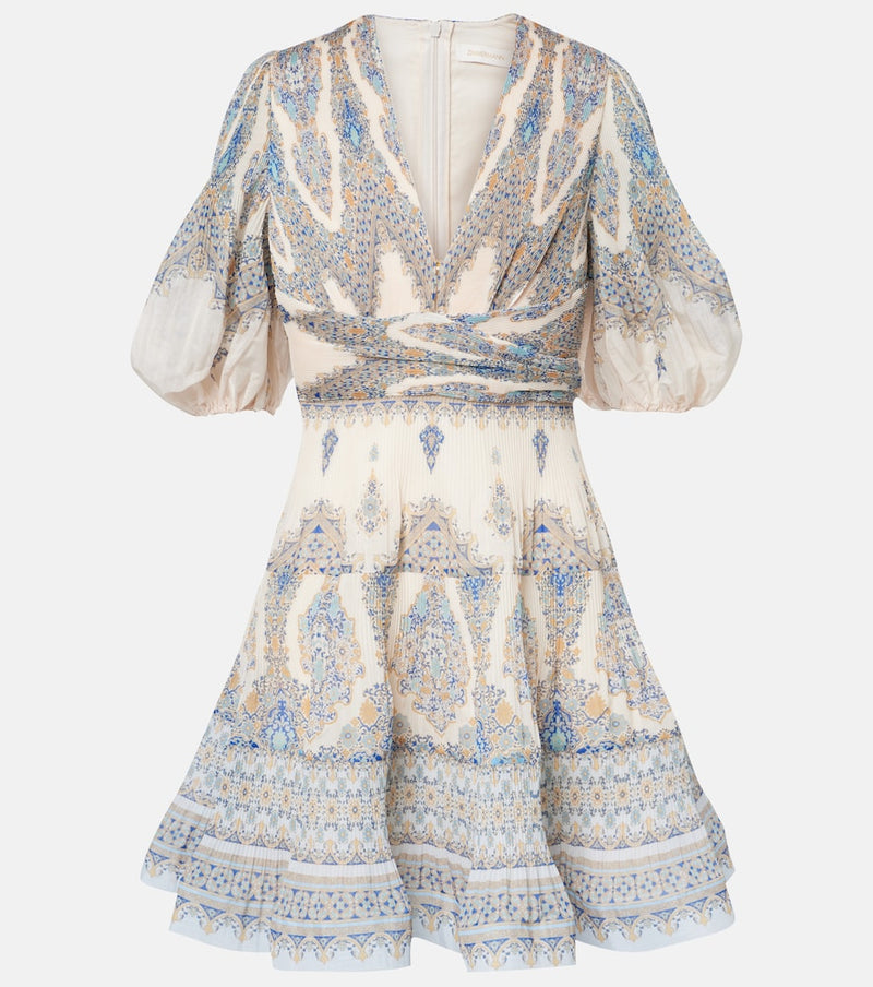 Zimmermann Paisley pleated minidress