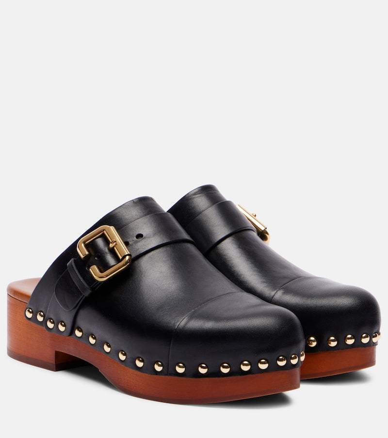 Chloe Jeannette embellished leather clogs