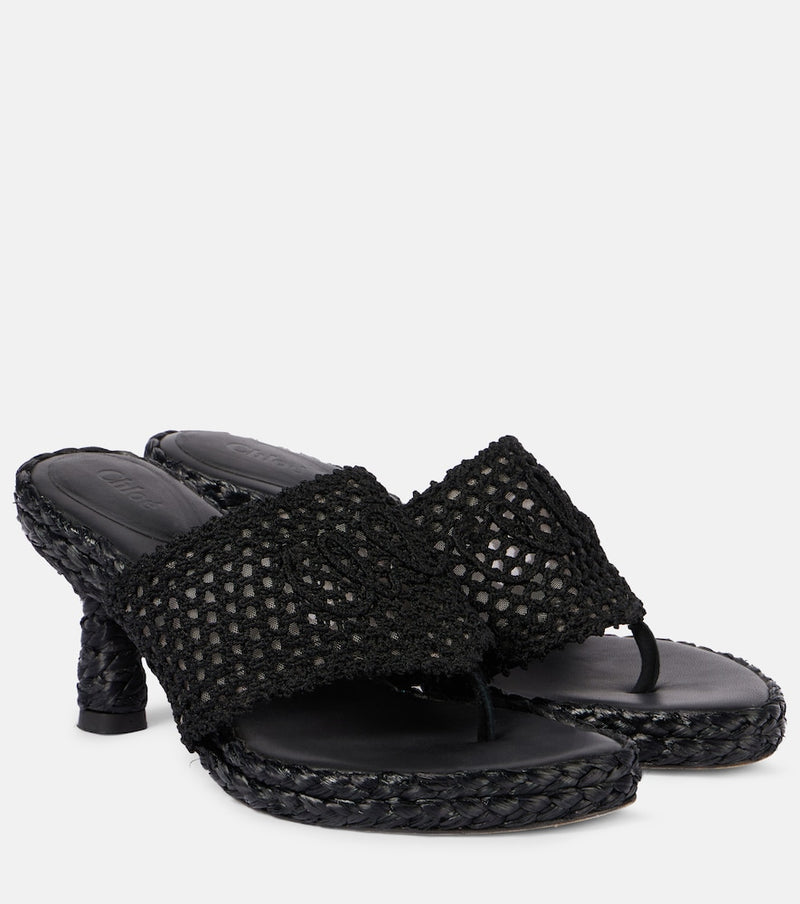 Chloe Isla crochet thong sandals