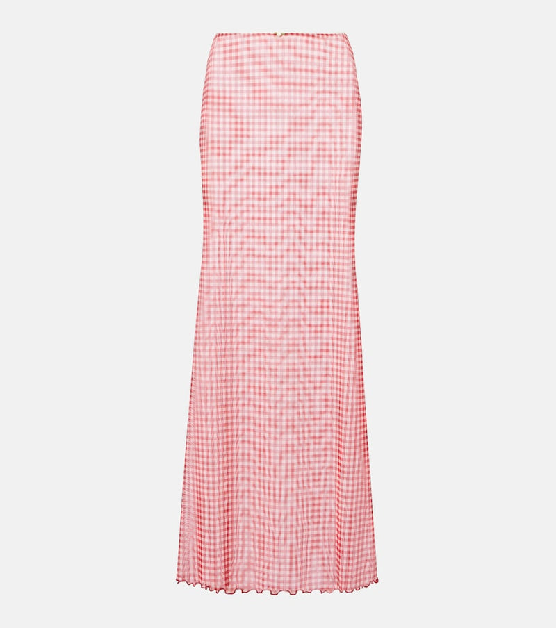 Bananhot Solay gingham maxi skirt