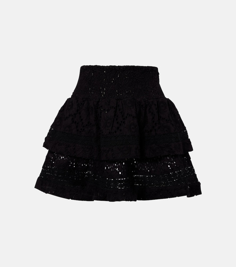 Melissa Odabash Riri cotton broderie miniskirt