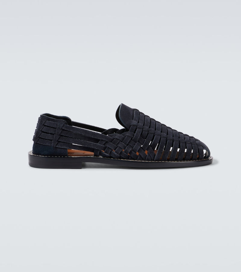Brunello Cucinelli Woven suede loafers