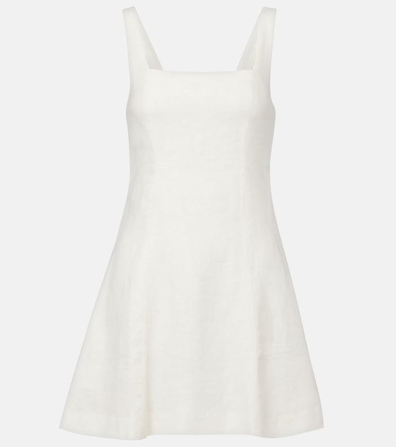 Faithfull Felice linen minidress in White