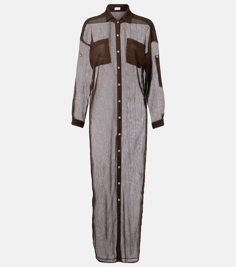 Jade Swim Mika sheer shirt dress