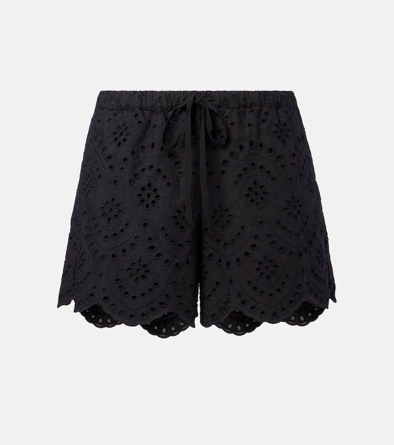 Poupette St Barth Cruse broderie anglaise cotton shorts