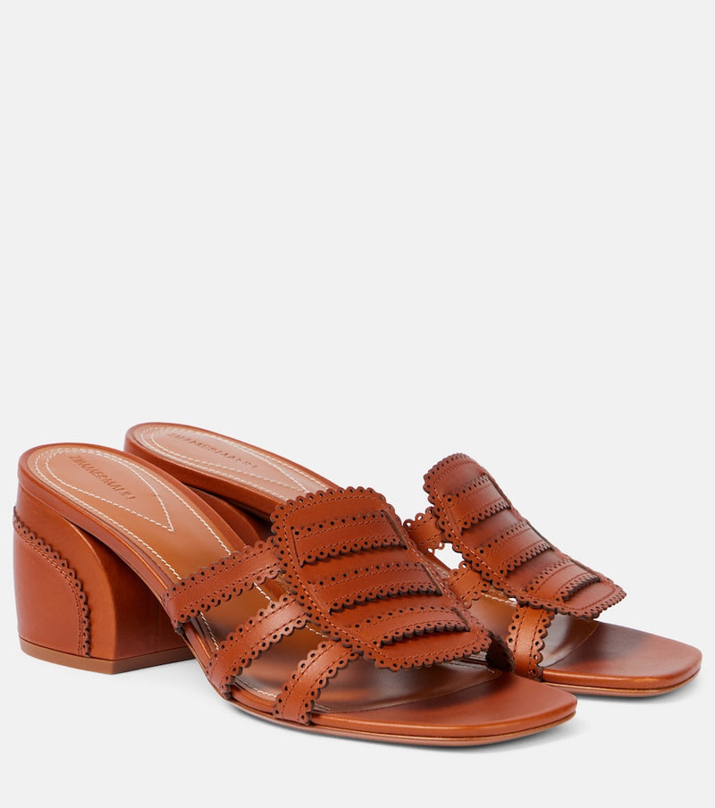 Zimmermann Goldie 65 leather mules