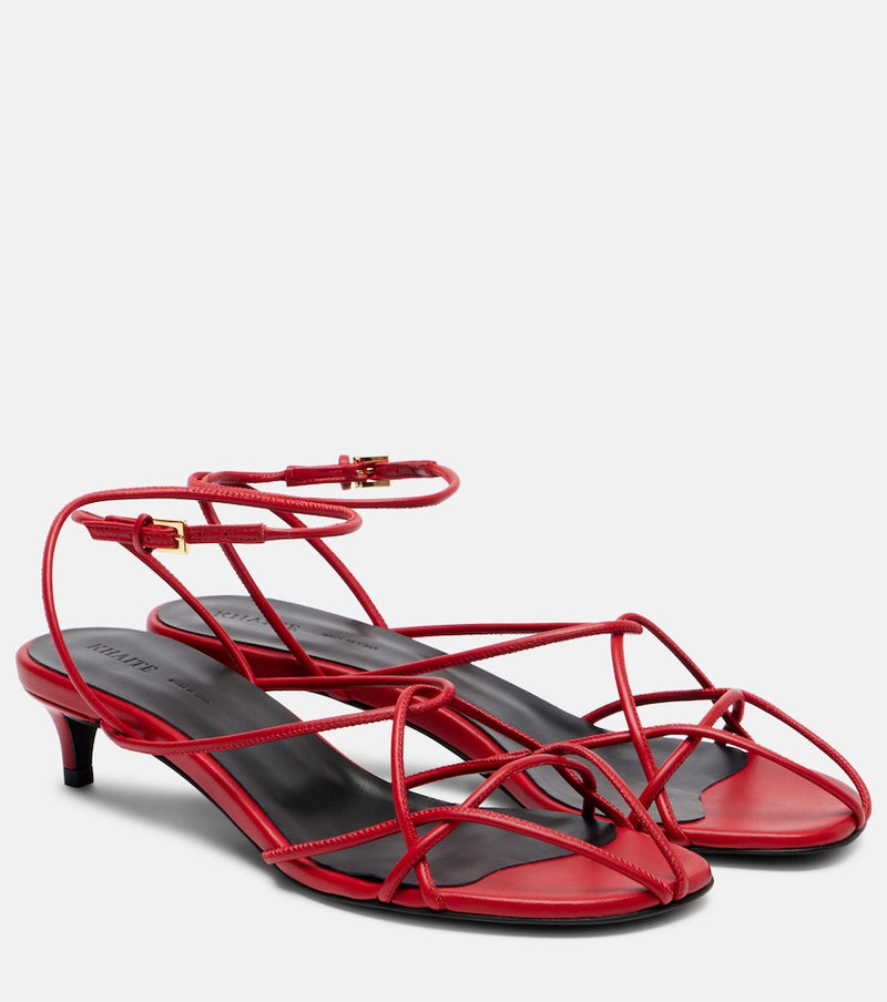 Khaite Loulou 35 leather slingback sandals