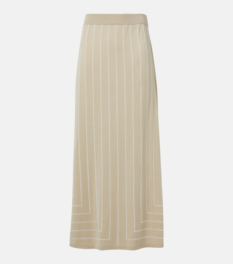 Joseph Striped cotton and silk maxi skirt