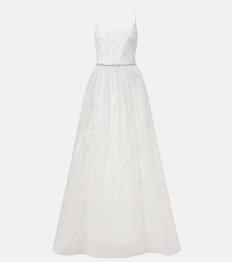 Elie Saab Embroidered tulle gown
