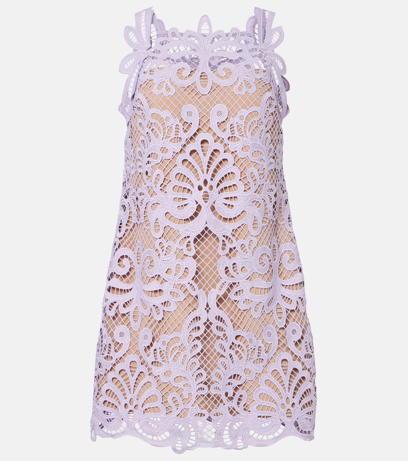 Self-Portrait Guipure lace minidress