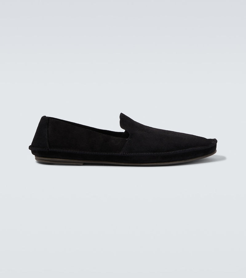 The Row Tyler suede loafers in Black