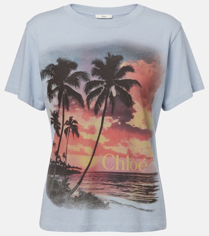 Chloe Printed cotton jersey T-shirt