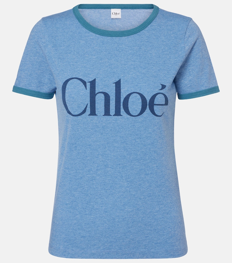 Chloe Logo cotton-blend jersey T-shirt