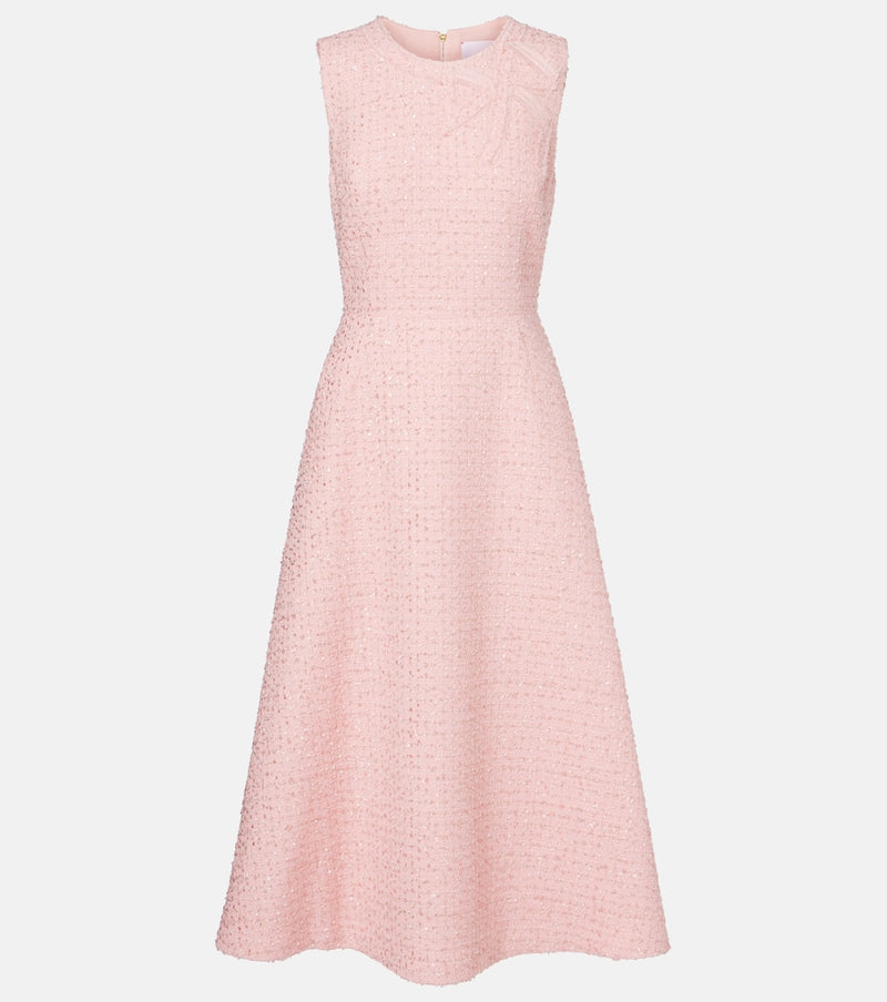 Carolina Herrera Bow-detail midi dress in Pink