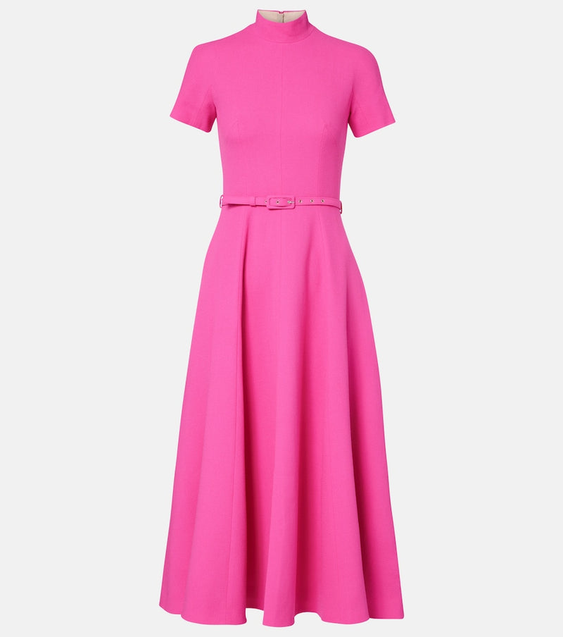 Emilia Wickstead Camilla belted wool midi dress