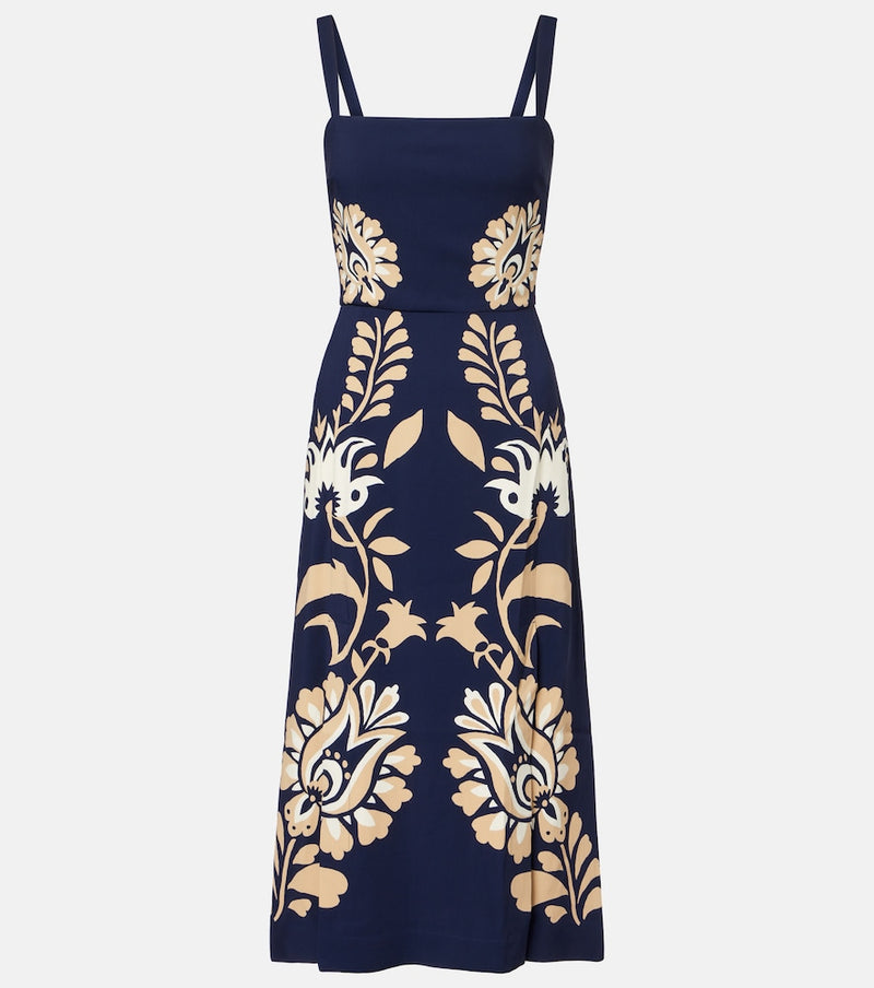 La DoubleJ Buy Me A Martini floral satin midi dress
