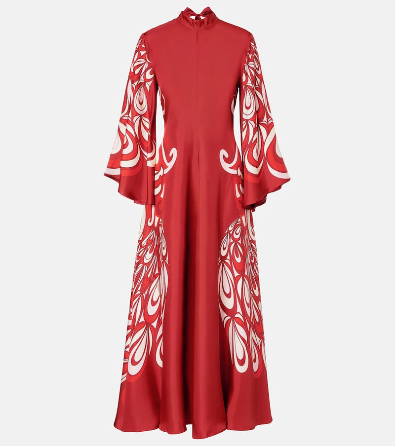 La DoubleJ Magnifico printed silk twill maxi dress