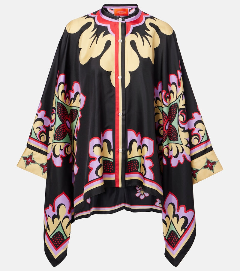 La DoubleJ Foulard printed silk blouse