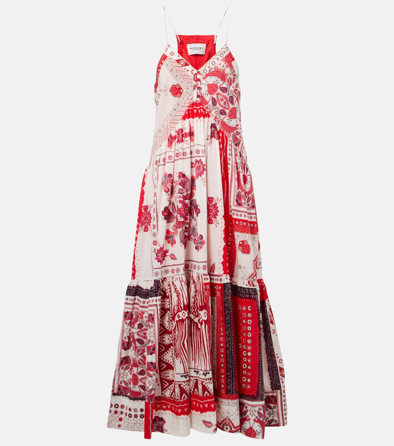Marant Etoile Sabbage printed cotton midi dress