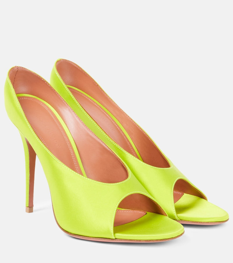 Amina Muaddi Anok 105 satin mules