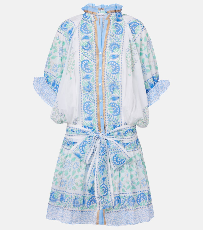 Juliet Dunn Paisley cotton minidress