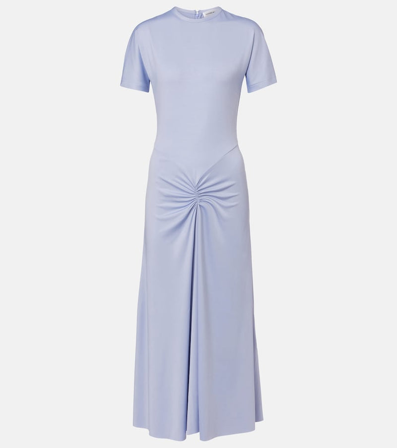 Victoria Beckham Gathered jersey midi dress